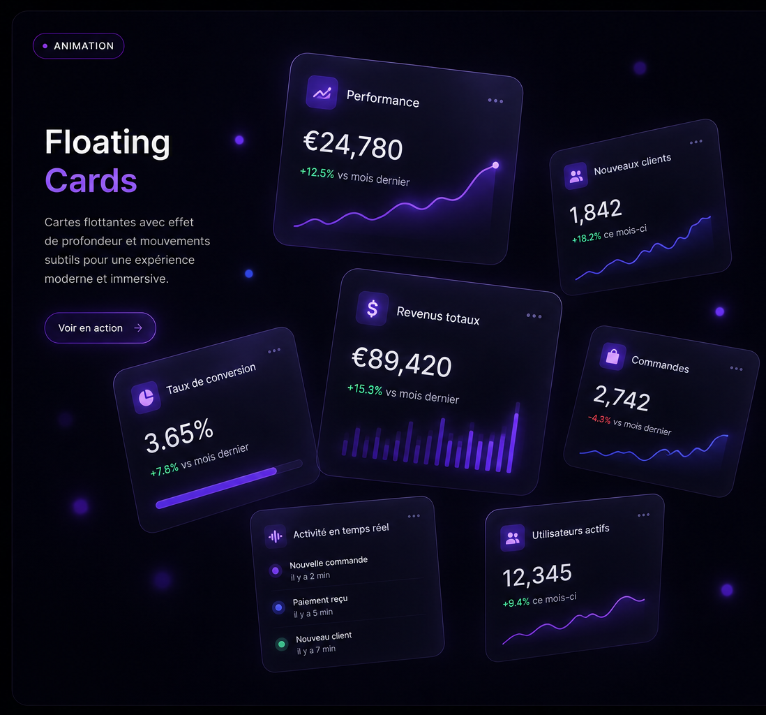 Floating Cards 3D